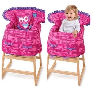 Pink and Purple shopping cart High Chair Cover